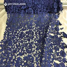 Laser hollowing of rolled lace fabric